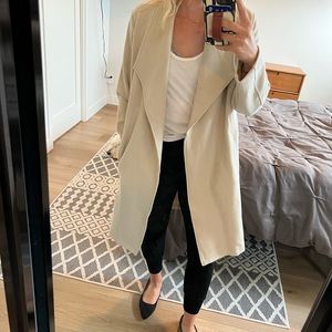 Cream long blazer
